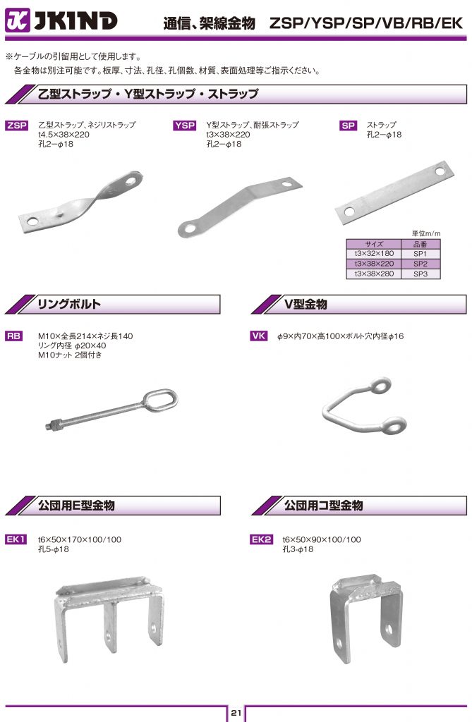 通信金物・架線金物 | 清川 …